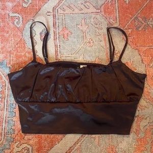 hm crop top, brown